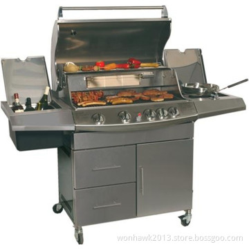Deluxe Best Seller Full Stainless Steel Gas BBQ Grill with CE Certificate (WSH-AG02)